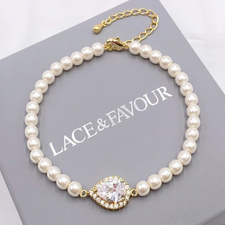 Pulseira de casamento Desiree Chic Pearl (dourada)