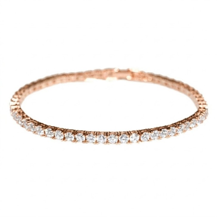 Pulsera tipo tenis Alanna con circonitas (oro rosa)