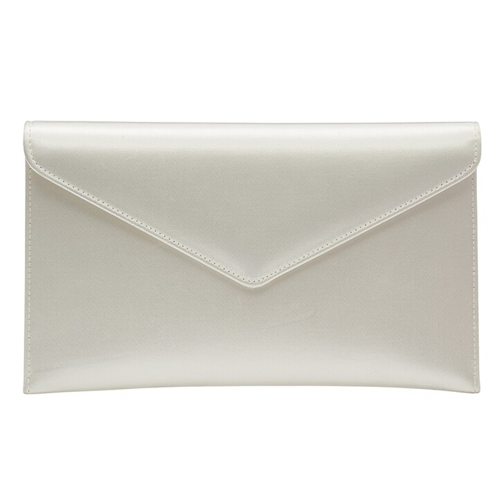 Rainbow Club Bolso de mano tipo sobre de satén marfil teñible de Hattie