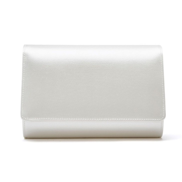 Rainbow Club Dafnee Dyeable Ivory Satin Wedding Clutch Bag