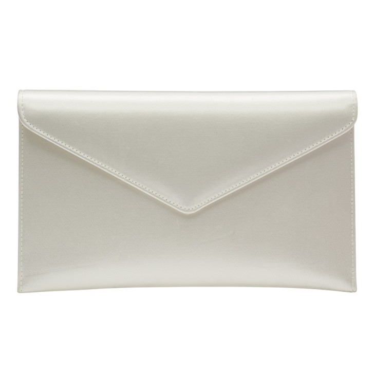 Rainbow Club Hattie Färbbare Elfenbeinfarbene Satin Umschlagtasche