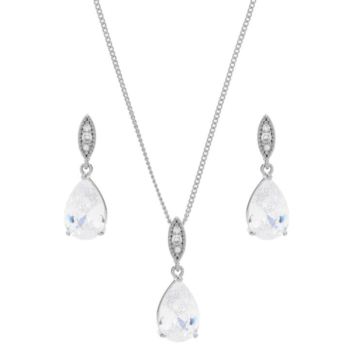 Set di gioielli da sposa in cristallo Ellie Cubic Zirconia