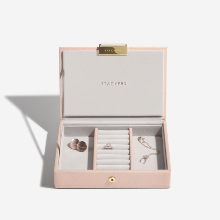 Stackers Mini-caixa de joias em rosa e dourado