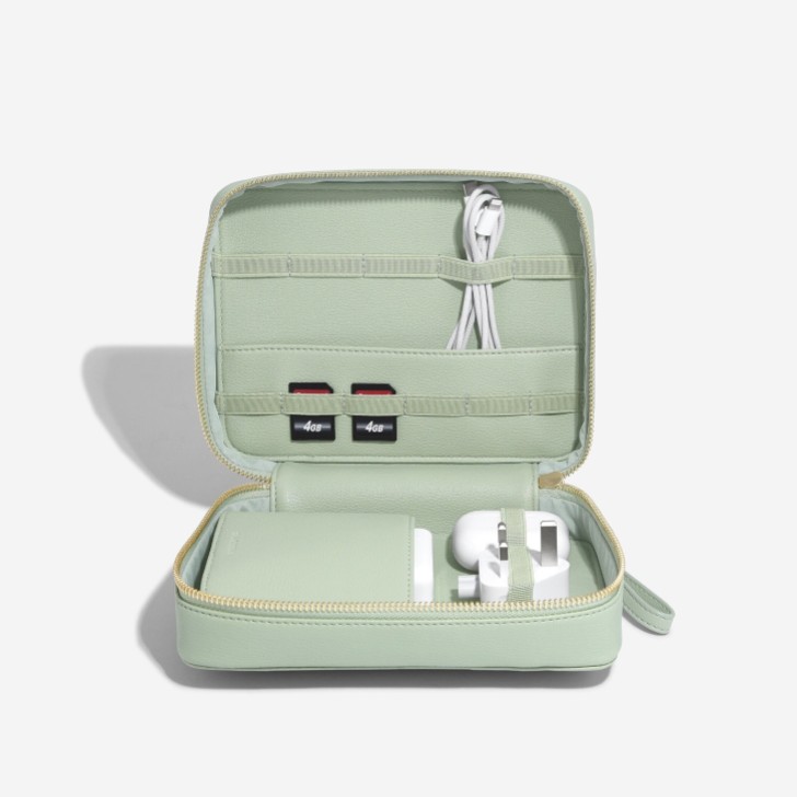 Stackers Sage Green Cable Tidy Organizer Bag