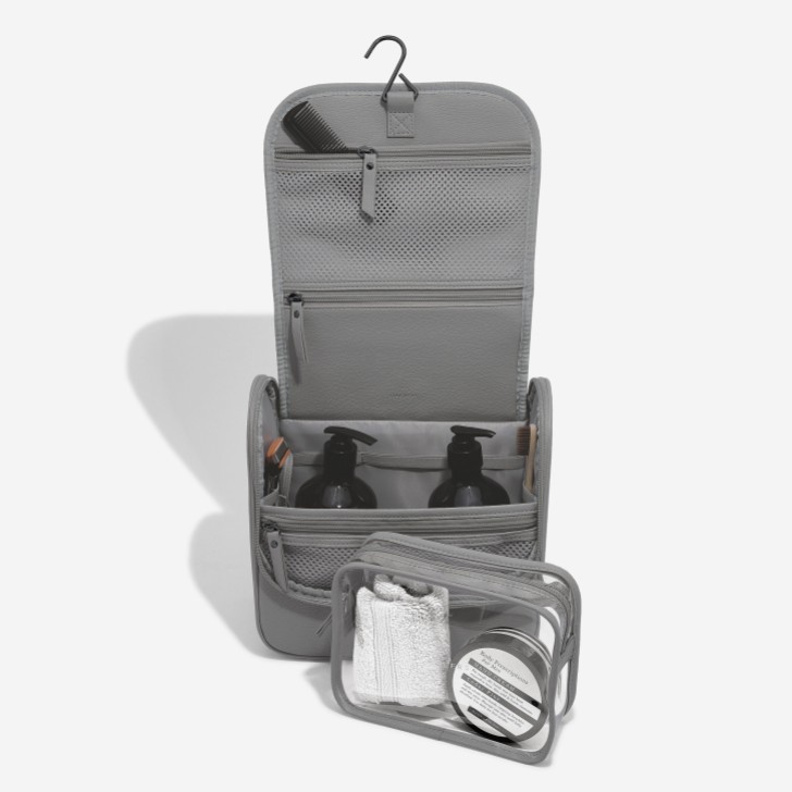 Stackers Slate Gray Hanging Wash Bag