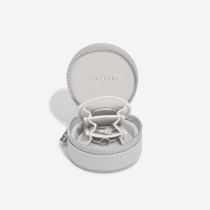 Stackers Szare pudełko na biżuterię „Oyster” w stylu Pebble