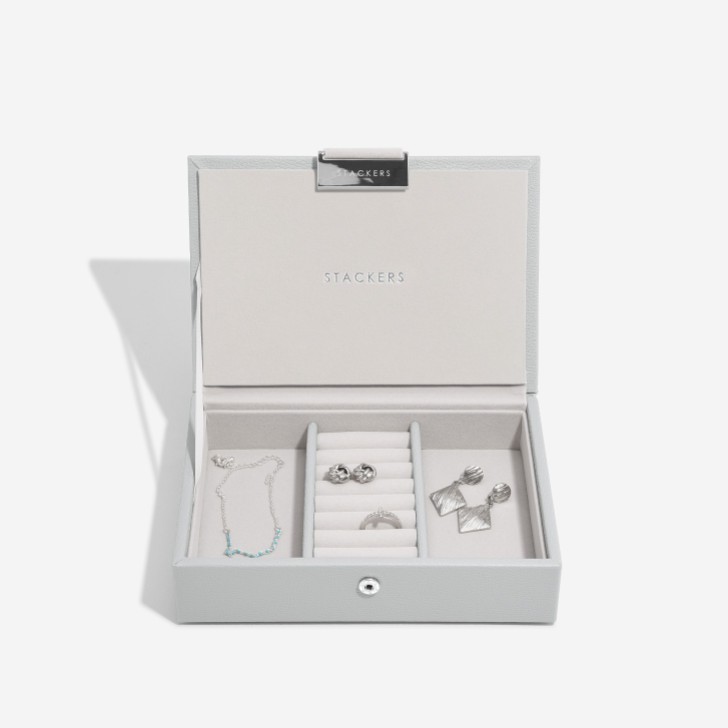 Stackers Szare pudełko na biżuterię w stylu „Pebble Grey”