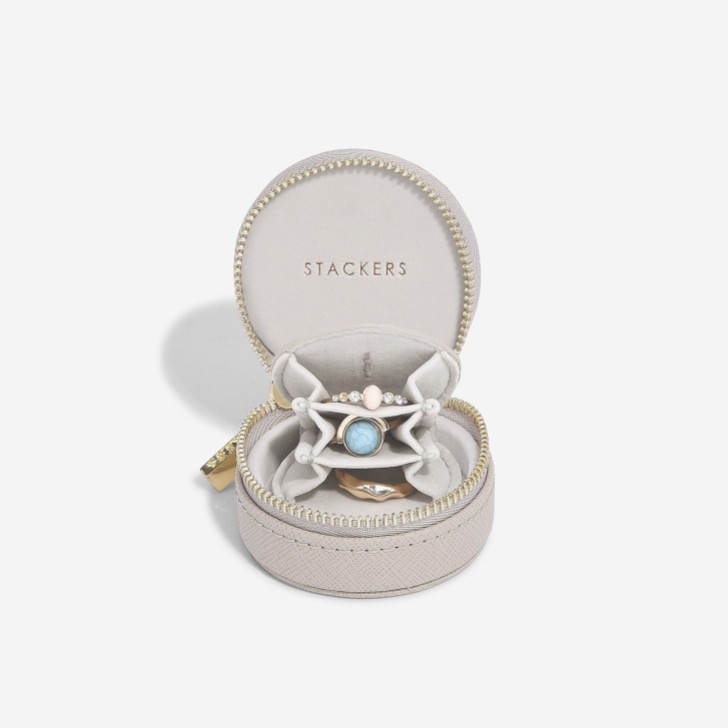 Stackers Taupe Oyster Travel Jewellery Box
