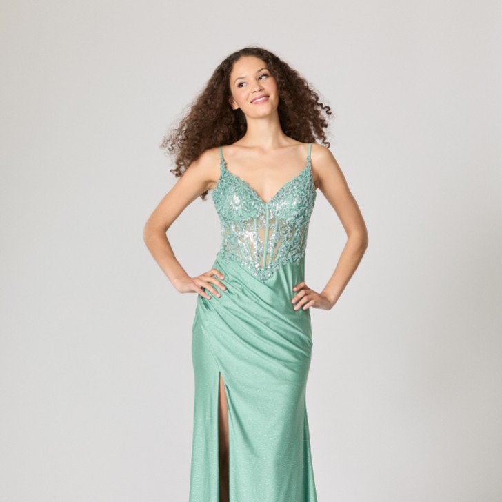 Tiffanys Angelina Sage Green TFY Prom Dress