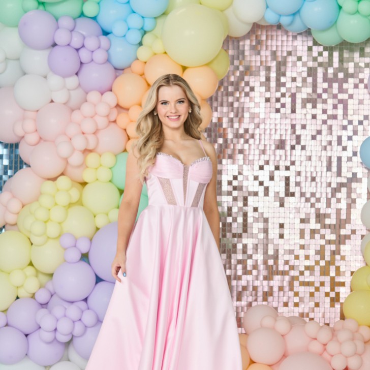 Tiffanys Danielle Rosa Abschlussballkleid