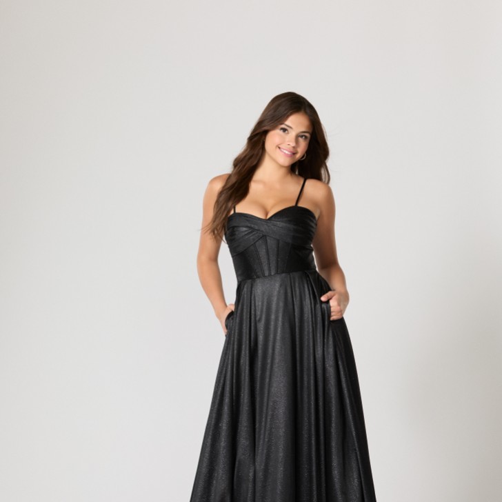 Tiffanys Ellis Robe de bal de fin d'année noire TFY