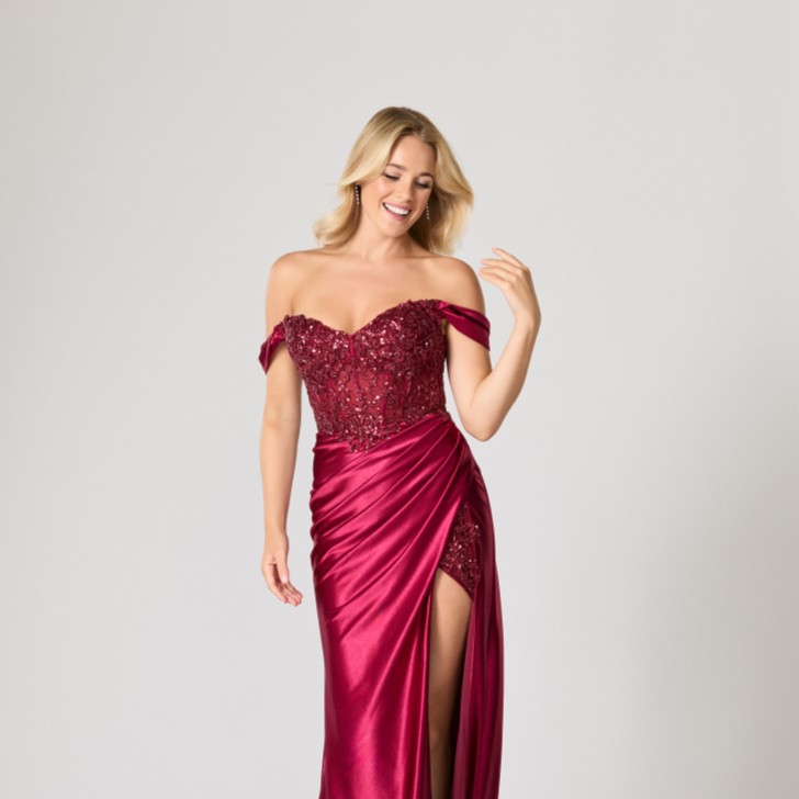 Tiffanys Gia Wine TFY Prom Dress