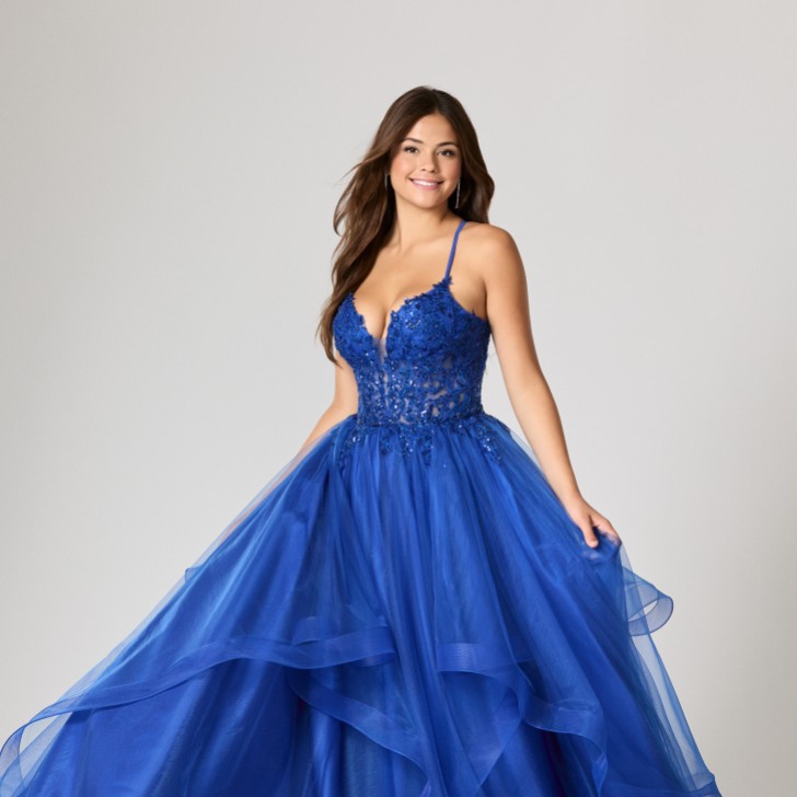 Tiffanys Josie Königsblau TFY Abschlussballkleid