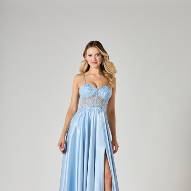 Tiffanys Paloma Bleu pâle TFY Robe de bal de fin d'année