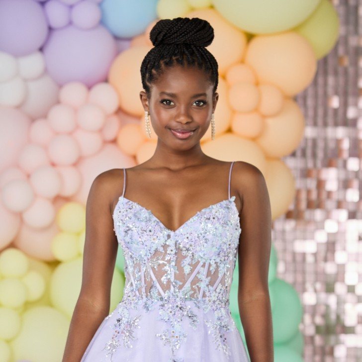 Tiffanys Perrie Lilac Prom Dress