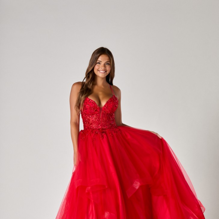 Tiffanys Trinity Rot TFY Abschlussballkleid