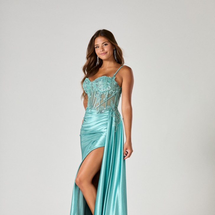 Tiffanys Wynter Duck Egg Blue TFY Prom Dress
