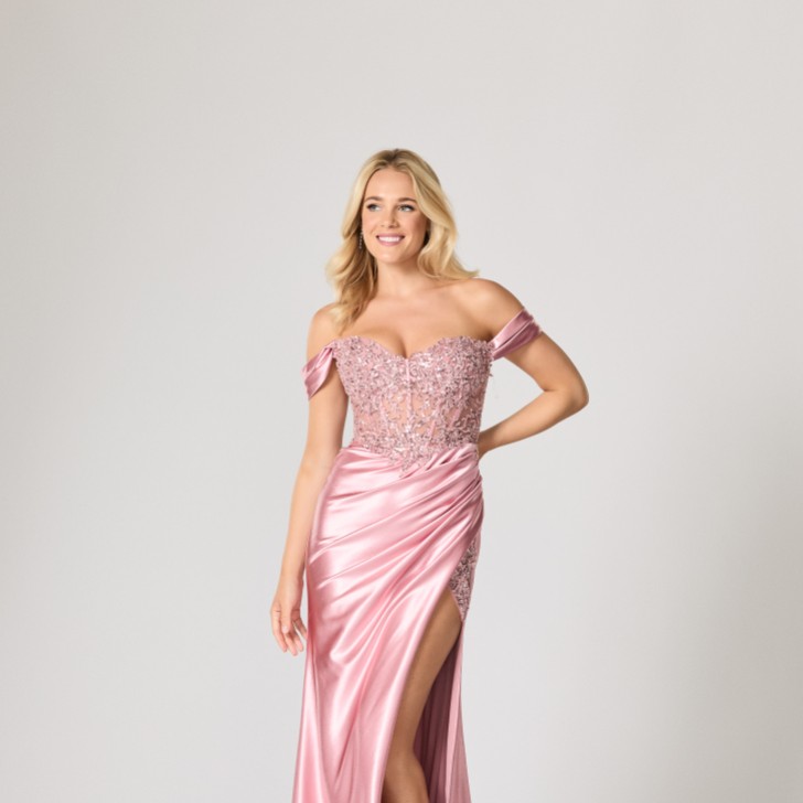 Vestido de baile Gia Rose Pink TFY da Tiffany