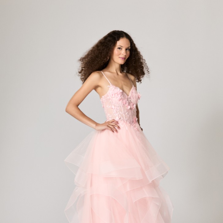 Vestido de baile Tiffanys Dream em rosa pálido TFY