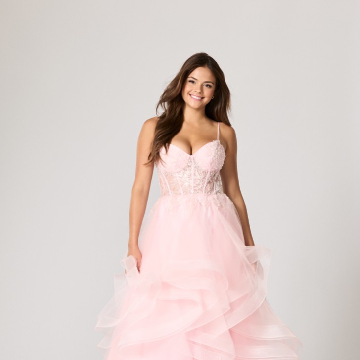 Vestido de baile Tiffanys Hayley em rosa claro TFY