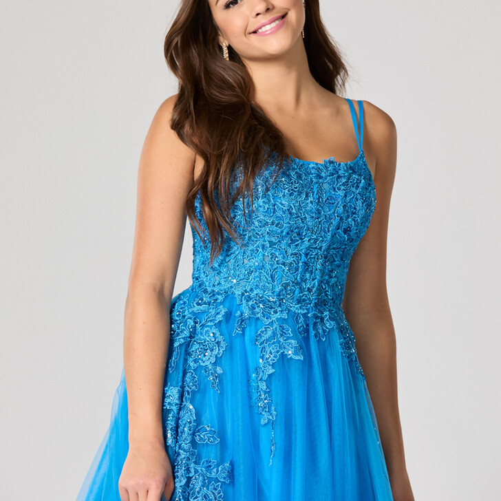 Vestido de fiesta Luisa Peacock Blue TFY de Tiffany