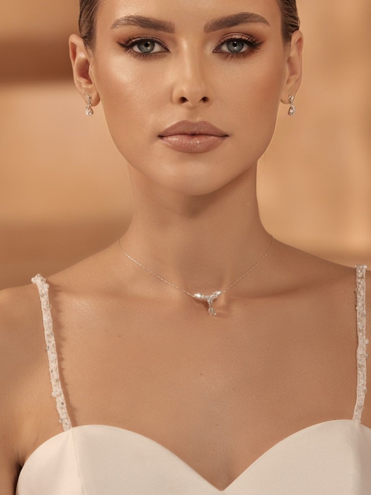 Bianco Detachable Thin Ivory Beaded and Pearl Dress Straps