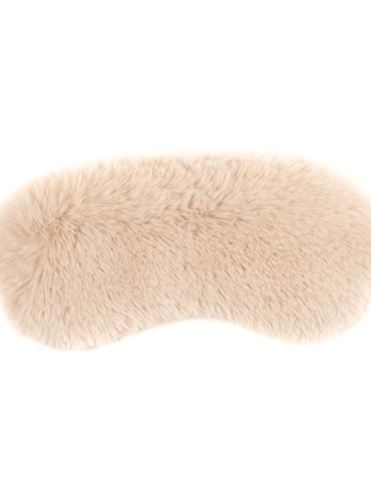 Helen Moore Maschera per gli occhi in pelliccia sintetica beige