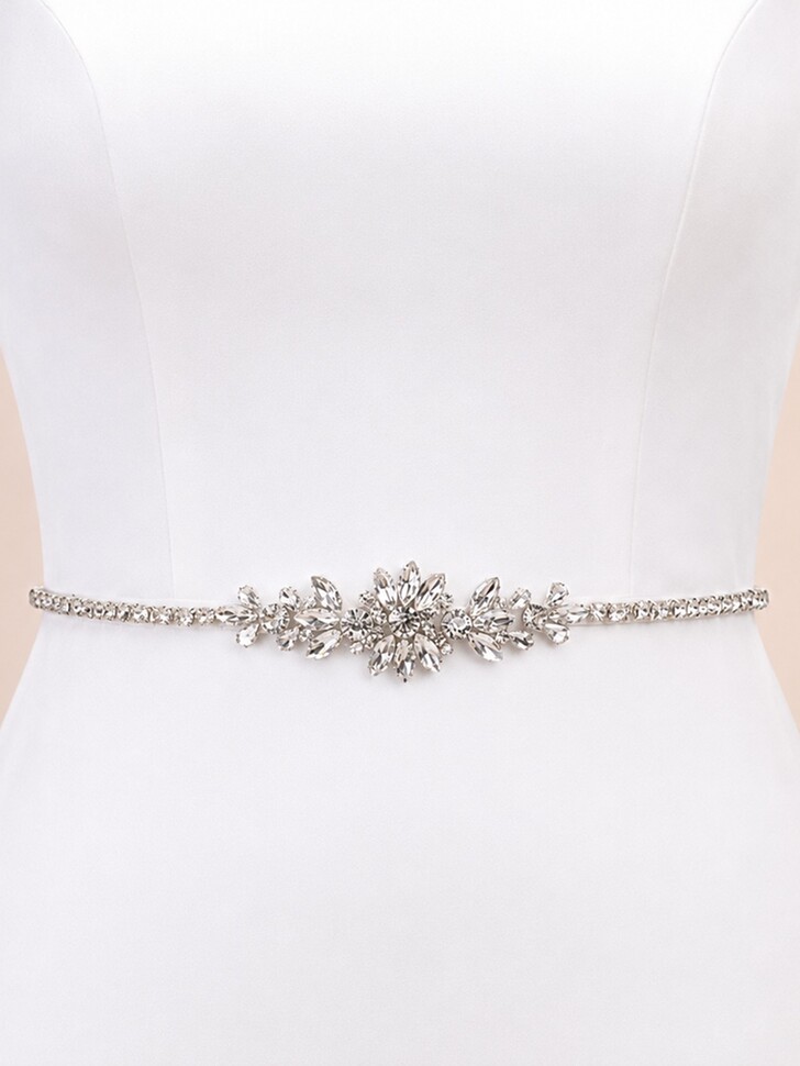 Perfect Bridal Cinto de noiva «Crystal Blossom» super fino
