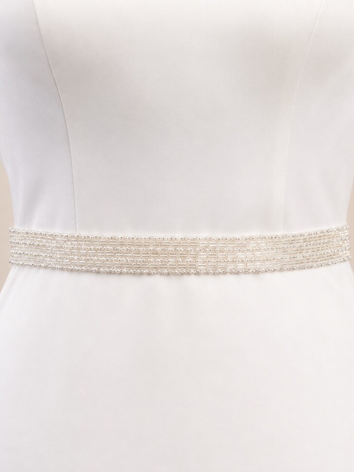 Perfect Bridal Cinto de noiva delicado e cintilante com contas