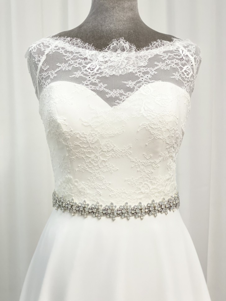 Perfect Bridal Cinturón de cristal ópalo para vestido de novia Brooke