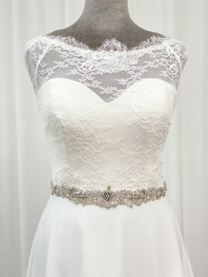 Perfect Bridal Cinturón para vestido de novia con abalorios de inspiración vintage de Elspeth