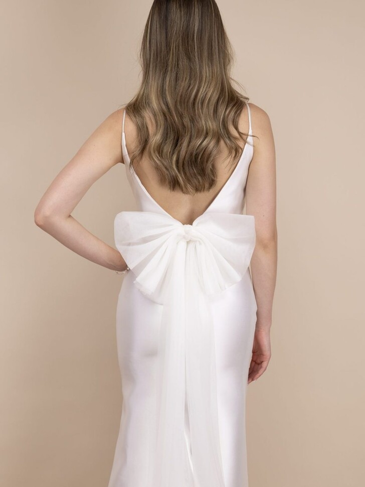 Perfect Bridal Noeud amovible en tulle ivoire pour robe de mariée
