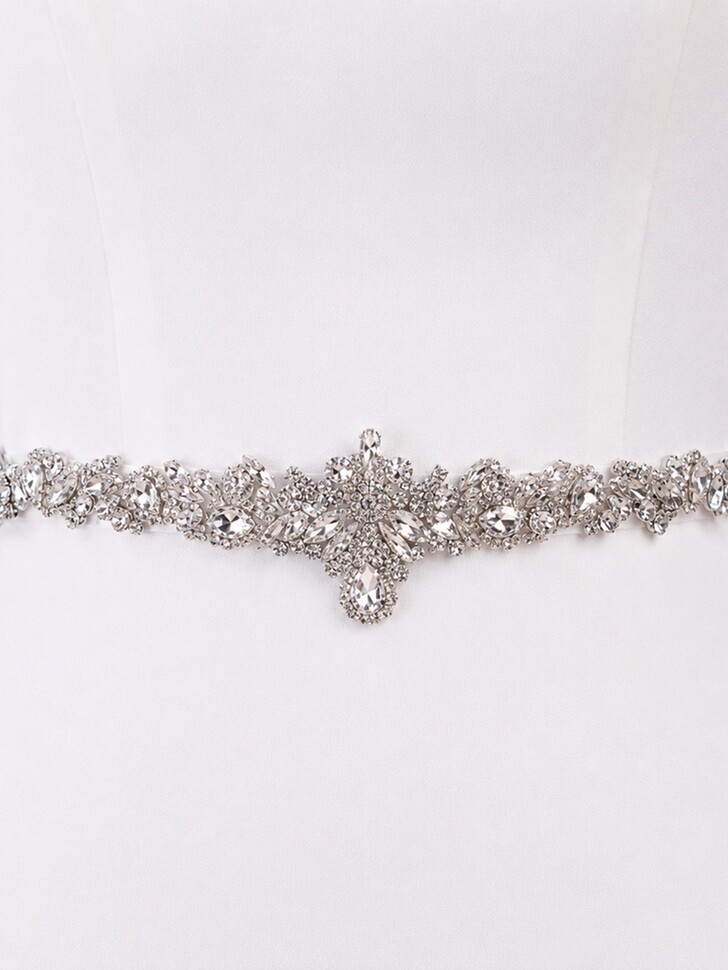 Perfect Bridal Pas ślubny z kryształkami i koralikami