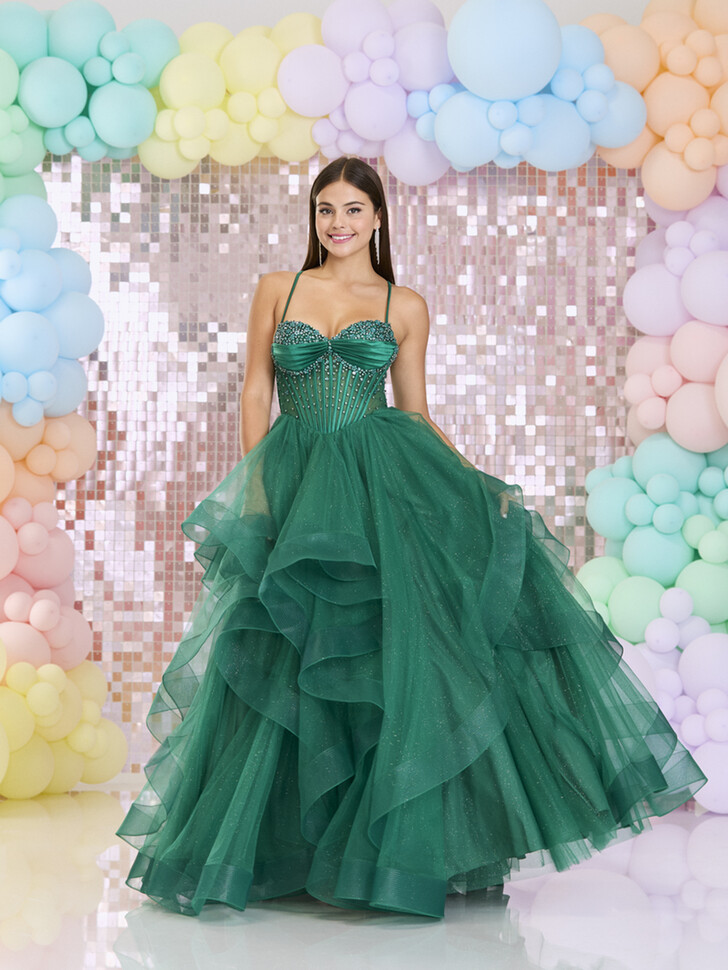 Robe de bal Tiffanys Isla vert foncé TFY
