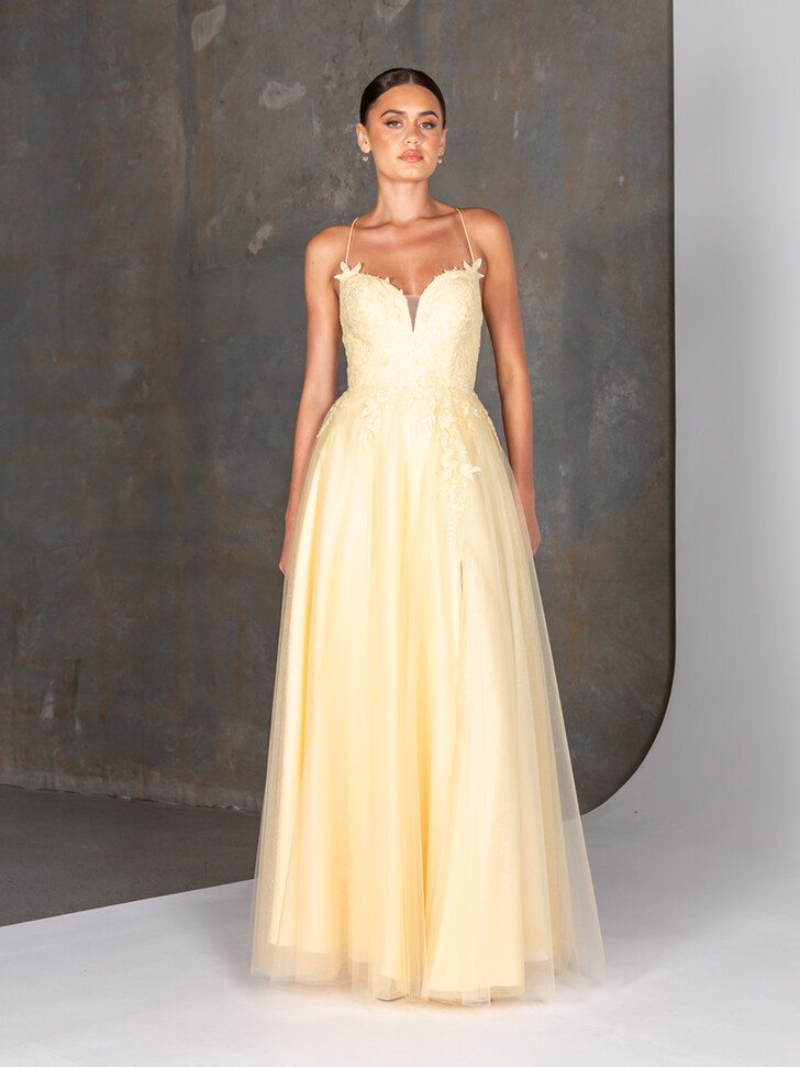 Tania Olsen Dolce – Pastellgelbes Ballkleid