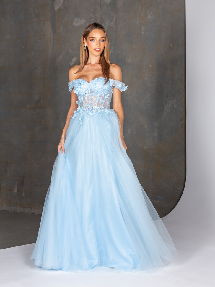 Tania Olsen Dove Pale Blue Prom Dress
