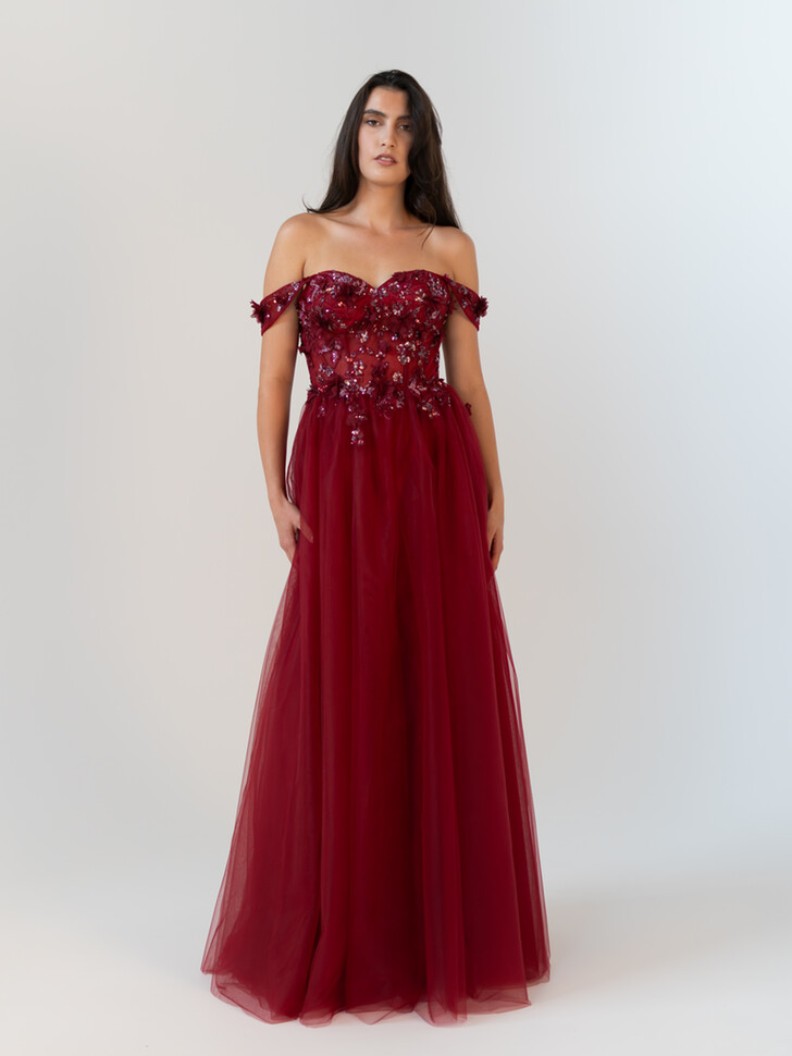 Tania Olsen Dove Red Prom Dress