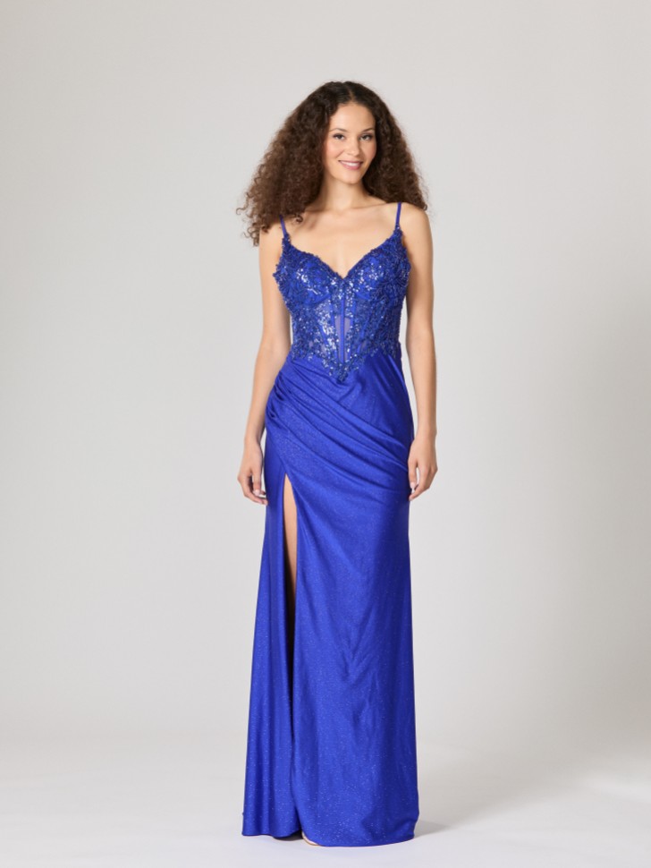 Tiffanys Angelina Königsblau TFY Abschlussballkleid