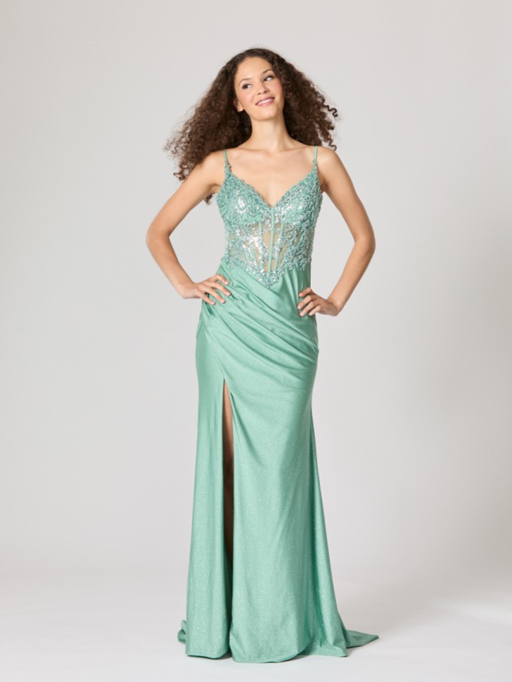 Tiffanys Angelina Sage Green TFY Prom Dress