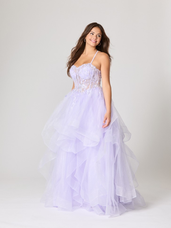 Tiffanys Casey Flieder TFY Abschlussballkleid