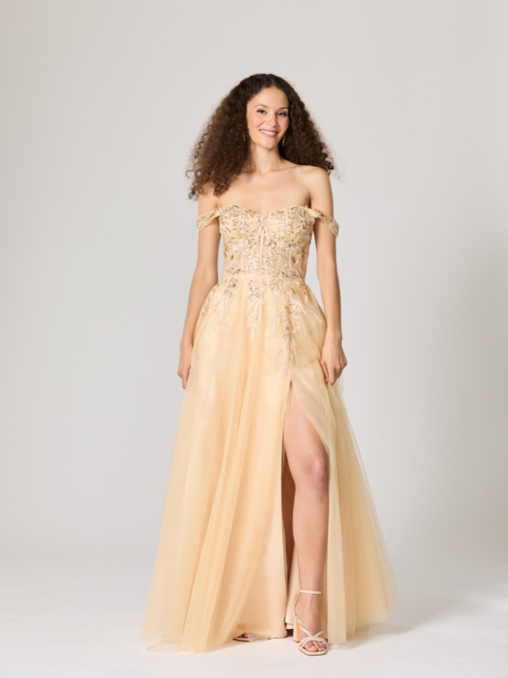 Tiffanys Destiny Champagne TFY Prom Dress