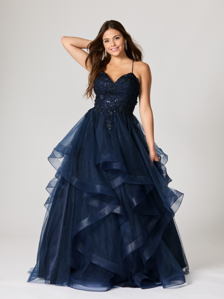 Tiffanys Nadia Navy TFY Abschlussballkleid