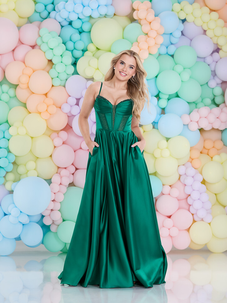Vestido de baile «Danielle Dark Green» da Tiffany