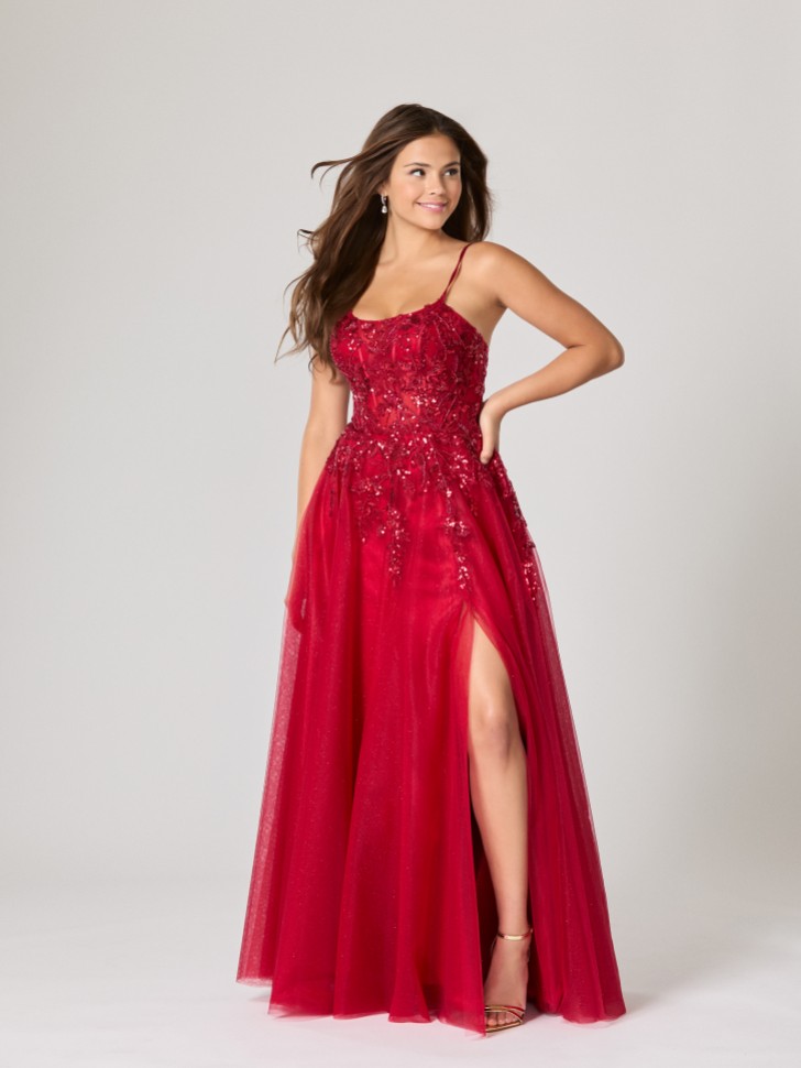 Vestido de baile Tiffanys Ariel Vermelho Escuro TFY
