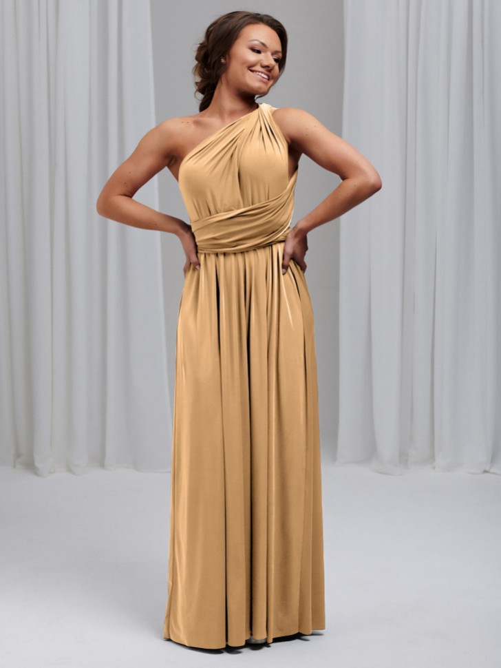 Vestido de dama de honra Emily Rose Gold Multiway (tamanho único)