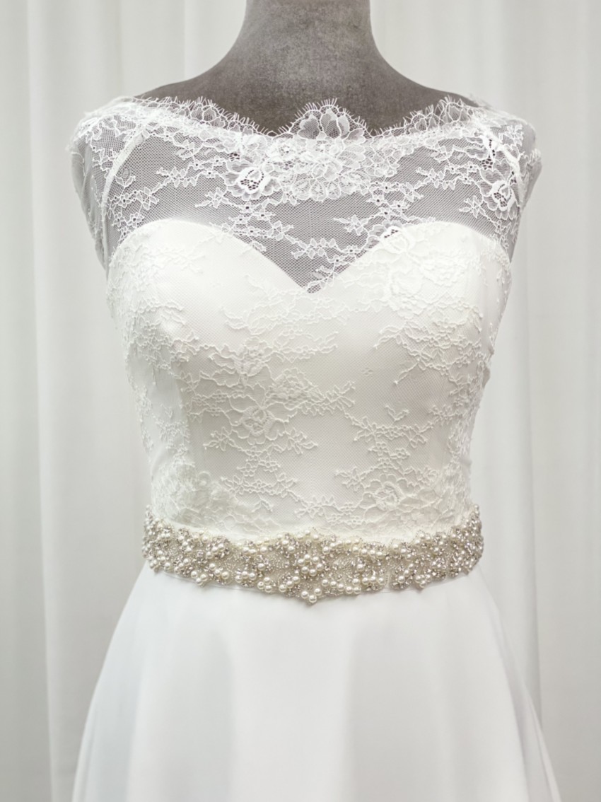 Zdjęcie: Perfect Bridal Pasek do sukienki Lola z perełkami i kryształkami