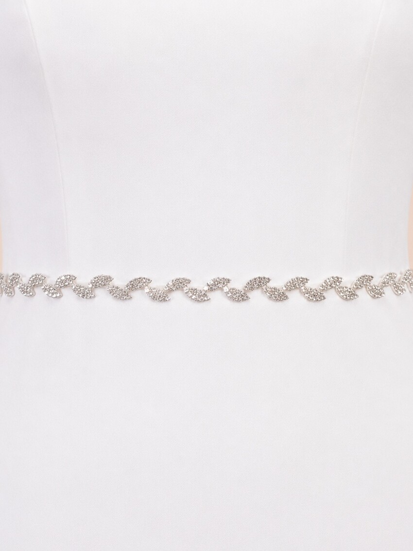 Photograph: Perfect Bridal Slim Delicate Rhinestone Leaf Bridal Belt