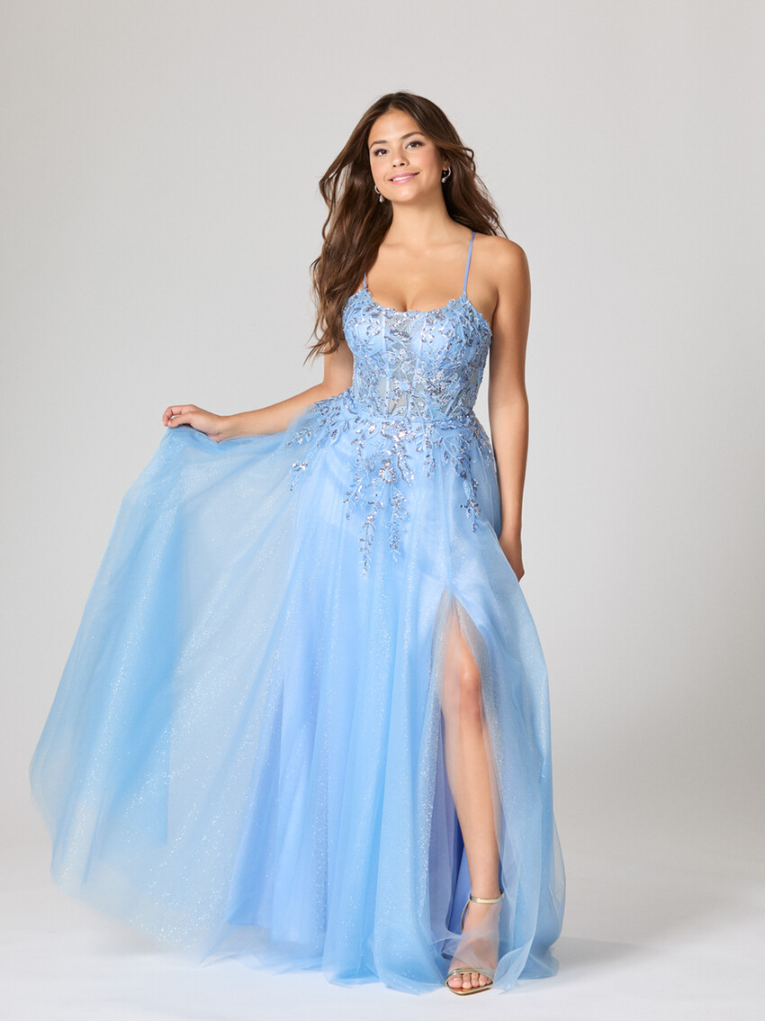 Fotografía: Vestido de fiesta TFY «Ariel» de Tiffany en azul pervinca