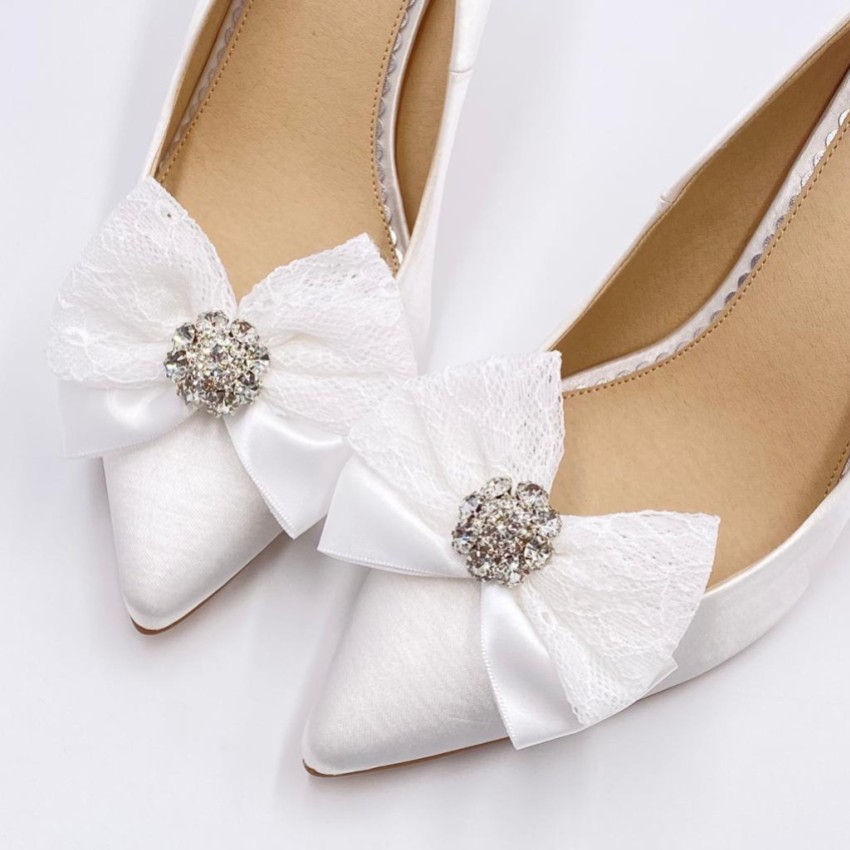 Fotografía: Adornos para zapatos Lulu con encaje y lazo de satén