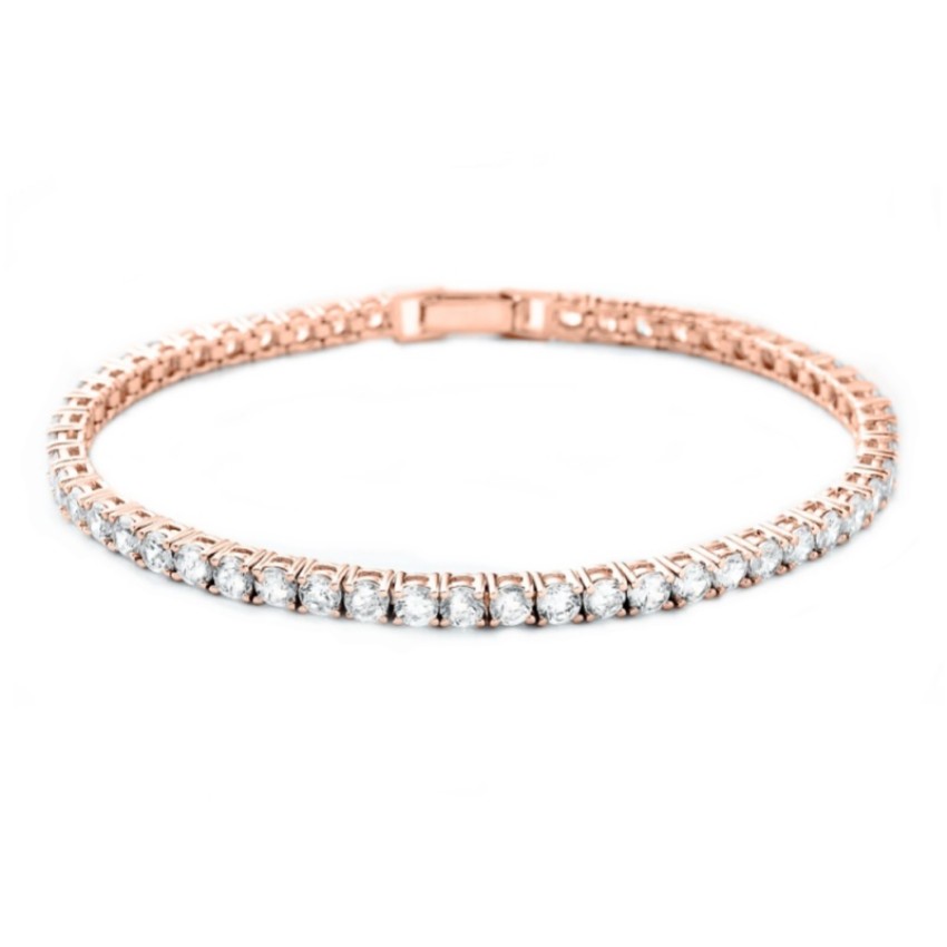 Photograph: Alanna Simple Cubic Zirconia Tennis Bracelet (or rose)